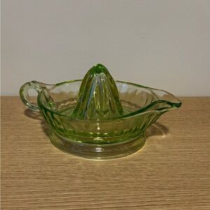 Green Uranium Glass Citrus Juicer Reamer